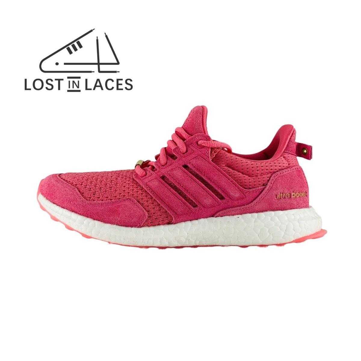 Adidas Ultraboost 1.0 Pink Fusion Gold Running Shoes ID9664 Women`s Sizes - Pink