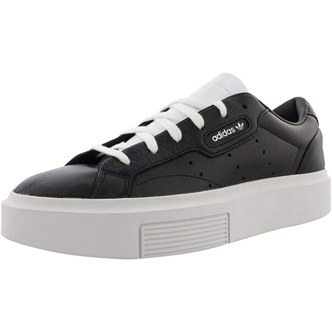 Adidas Originals Women`s Sleek Super Sneakers - Black/Black/White