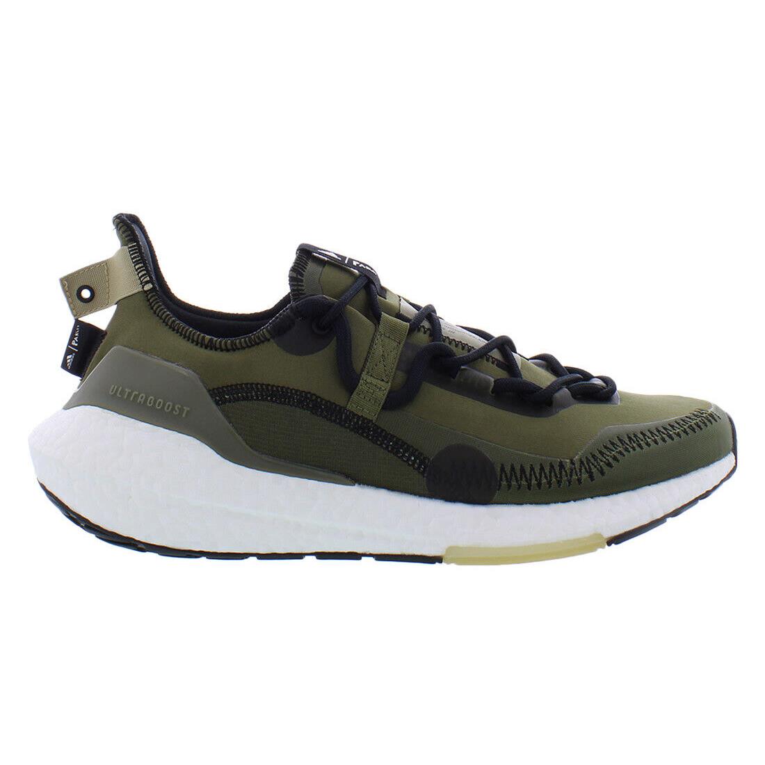 Adidas Ultraboost 21 X Parley Unisex Shoes - Olive/Black, Main: Green