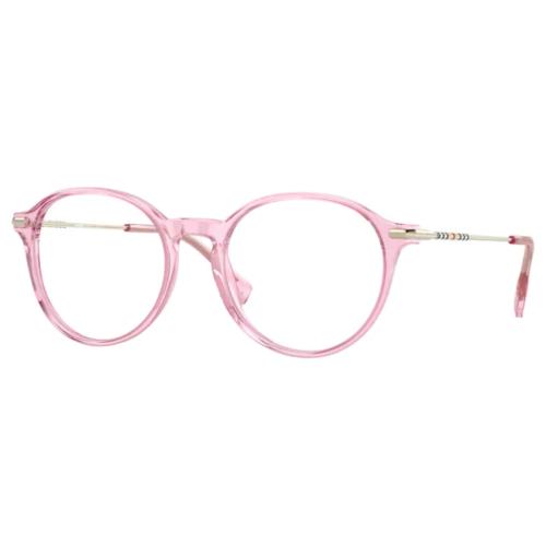 Burberry Alisson BE2365 4024 Eyeglasses Women`s Pink Full Rim Round Shape 51mm