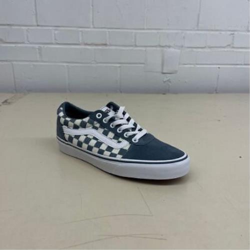 Vans Ward Sneakers Women`s Size 8.5 Cord Check Stormy Weather