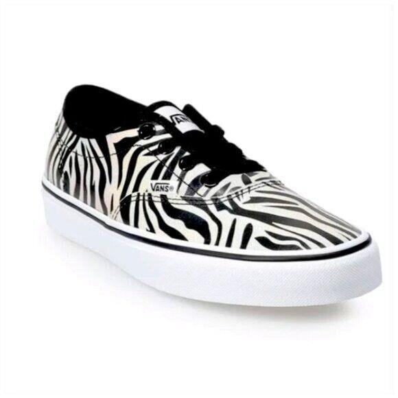 Vans Zebra Pattern Sneakers Women Size 8 Doheny Decon Skateboard