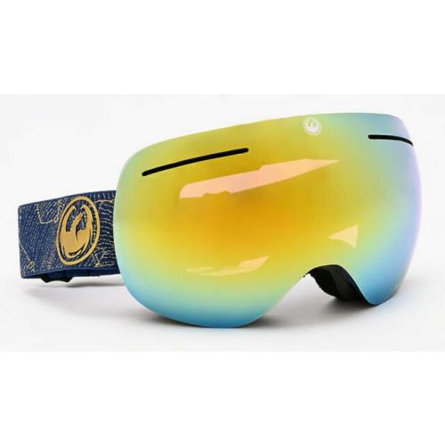 Dragon Alliance X1 Bonus Goggles Golden Palms / Luma Lens Gold Ion + Amber