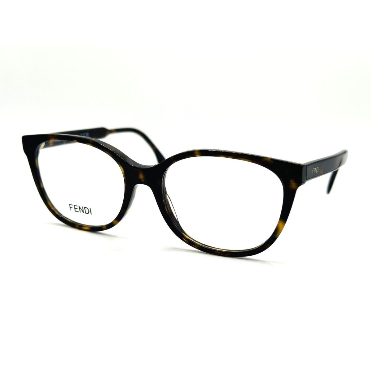 Fendi FE 50059I 052 Shiny Dark Havana Women Eyeglasses 53mm 17 140