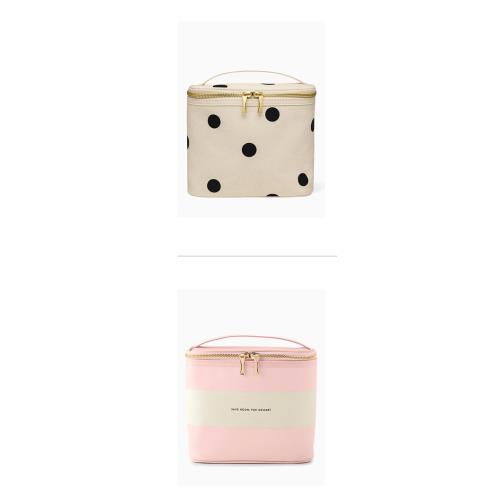 Kate Spade Lunch Tote Pick Deco Dot or Blush Stripe