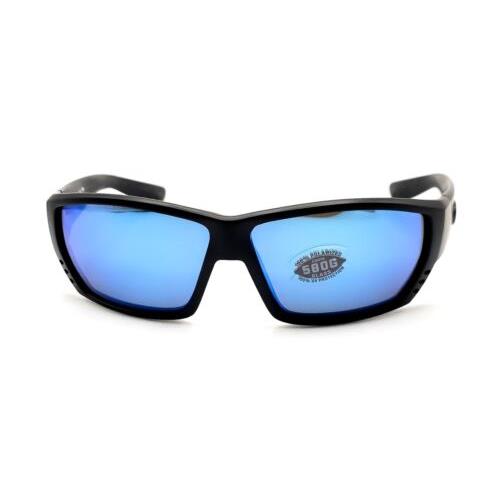 Costa Del Mar Sunglasses Tuna Alley Matt Black / Blue Mirror Polarized 580G