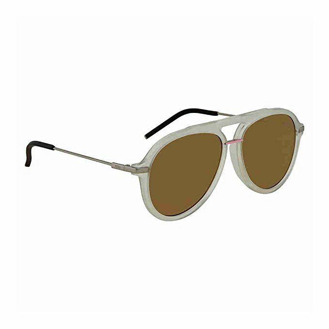 Fendi Crystal Grey / Brown Mirrored FFM0011/S 9005870 Men`s Sunglasses