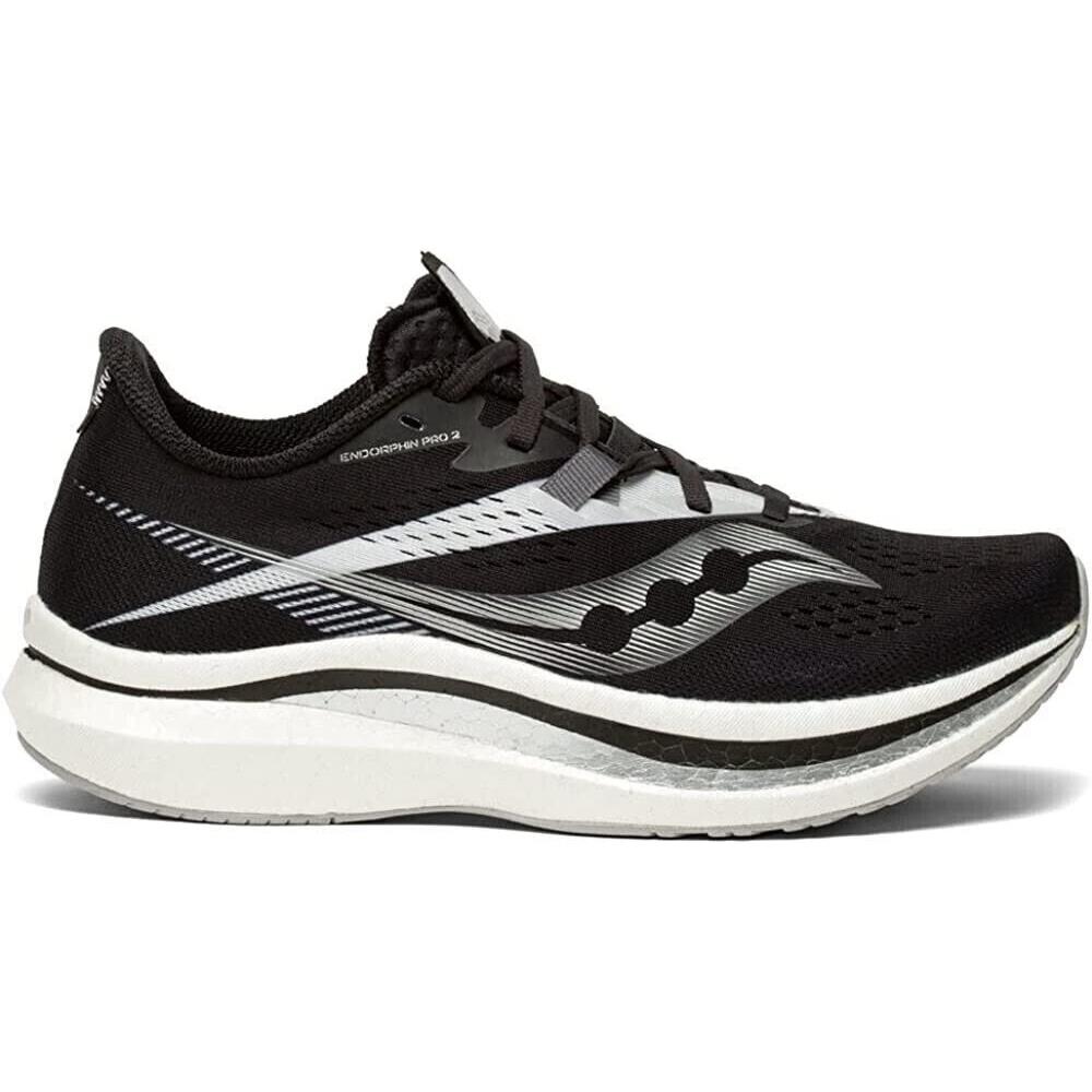 Saucony Women`s S10687-10 Endorphin Pro 2 Running Sneaker Shoes 6.5 Medium US - Black/White