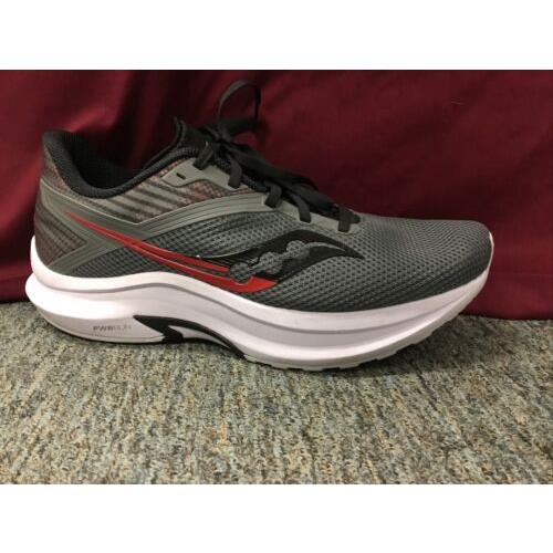 Men s Saucony S20657-46 Axon Sneakers in Grey/red Size 13 Medium