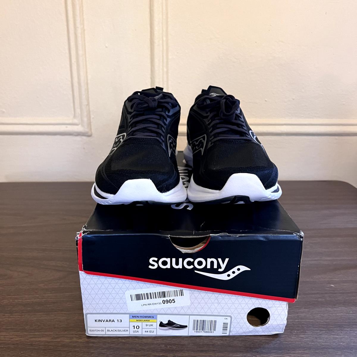 Saucony Kinvara 13 Men`s Running Shoe Size 10 Black/silver S20724-05