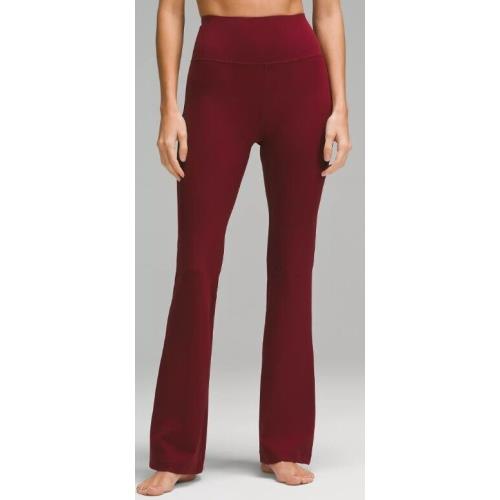 Lululemon Groove Super-high-rise 32.5 Flared Pant Nulu Red Merlot Size 12