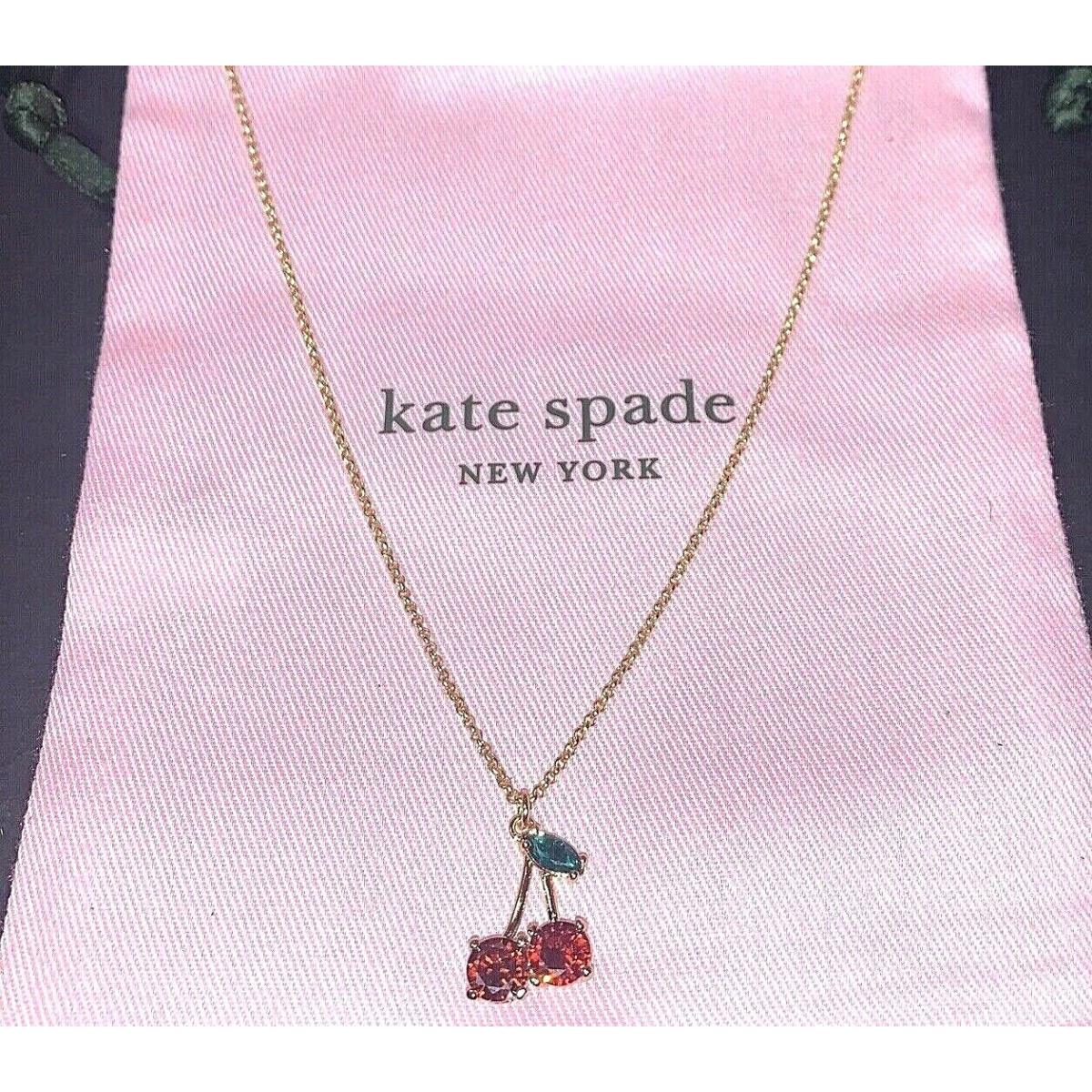 Kate Spade Ma Ch Rie Cherry Mini Pendant Necklace New