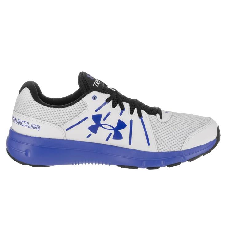 Under Armour Mens Tennis Shoe White/blue UA Dash RN 2 1285671-100