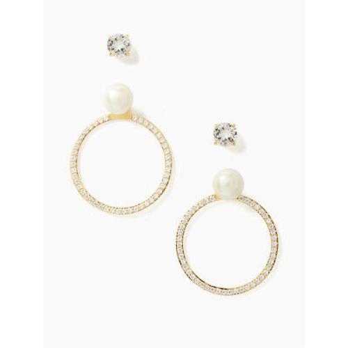 Kate Spade New York Hoop Ear Jacket Stud Set