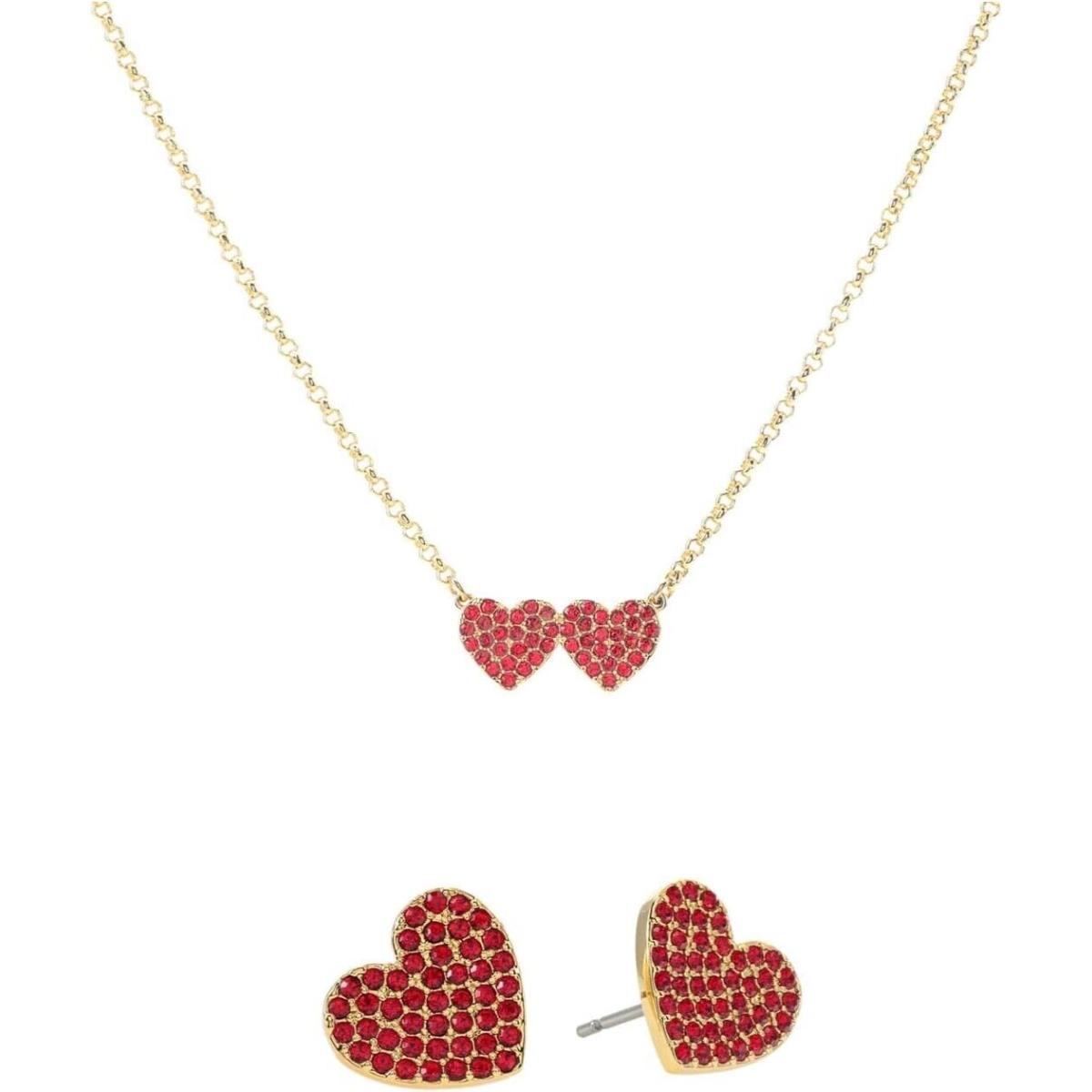 Kate Spade Set Yours Truly Heart Studs and Mini Pendant Necklace Boxed