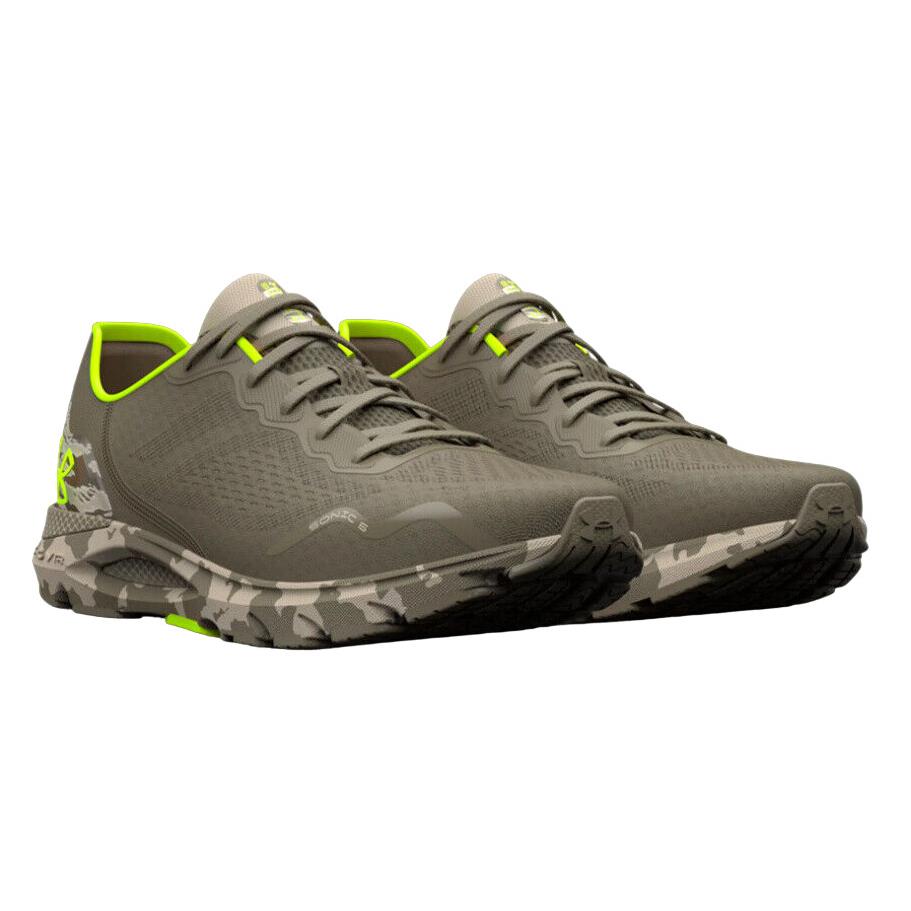 Under Armour Mens Tennis Shoe Green Camo UA Hovr Sonic 6 Camo 3026233-301 - Green