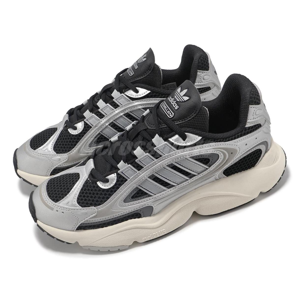Adidas Originals Ozmillen Silver Black Men`s Running Shoes IF4012 Size 11.5 - Silver