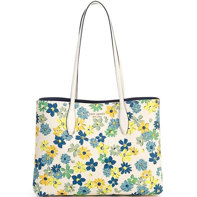 Kate Spade Spencer Floral Medley Large Tote Pouch Parchment