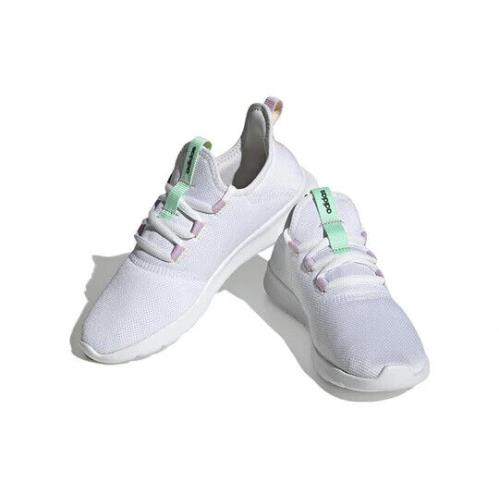 Adidas Neo Cloudfoam Pure 2.0 `white Black Green Pink` H03762 Sz 11 Womens