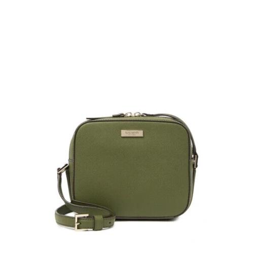 Kate Spade New Womens Leather Cammie Crosshatched Crossbody IN Sapling