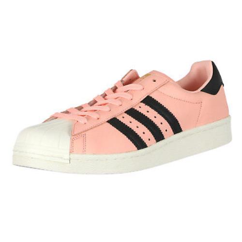 Adidas Superstar Boost sz 12.5 Coral Hazel Pink Black White Shelltoe BB2731 - Pink