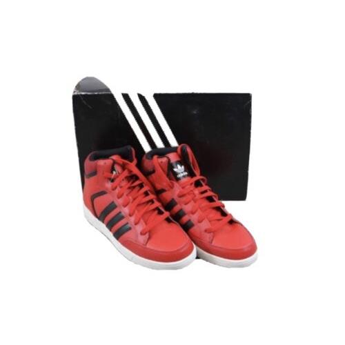Adidas Varial Mid Red Black Leather Sneaker Men s Size 9.5