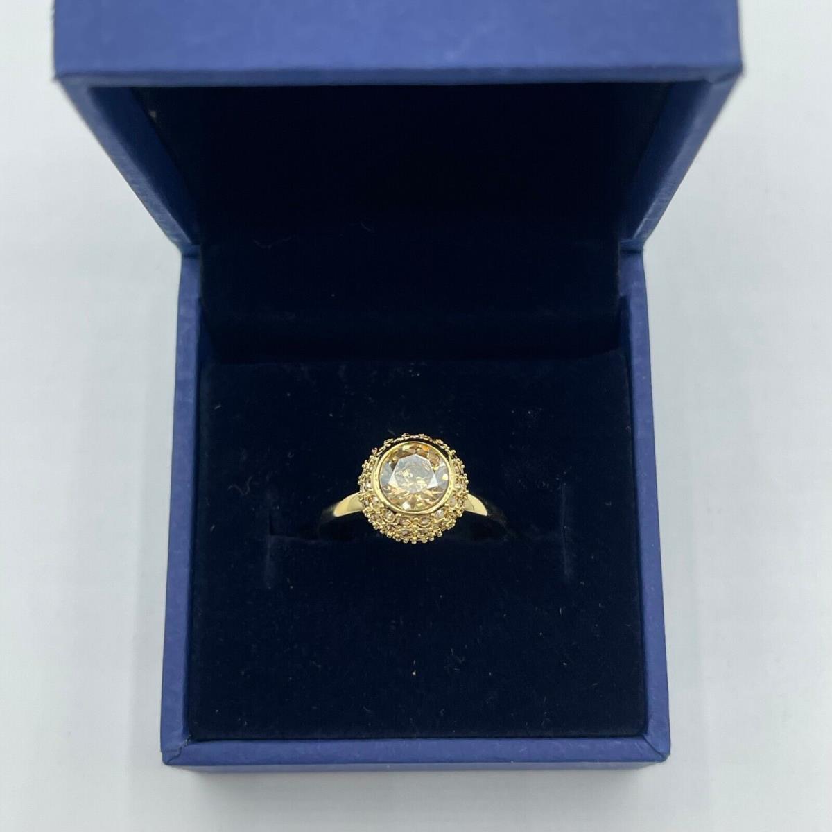 Swarovski Women`s Flirt Studded Golden Diamond Ring