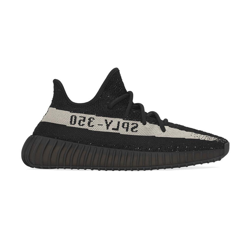 Adidas Yeezy Boost 350 V2 Lace Up Mens Size 4.5 M Sneakers Casual Shoes BY1604 - Black