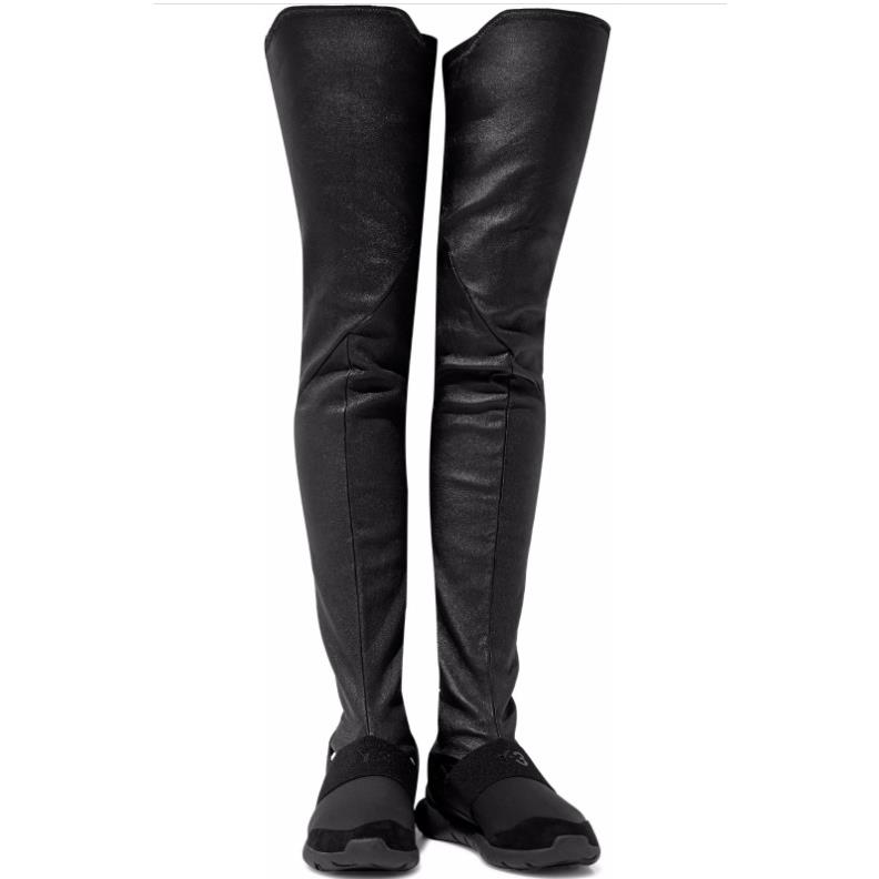 Adidas Y-3 by Yohji Yamamoto Qasa Elle Sock High Black Women`s Boots US Size 8.5