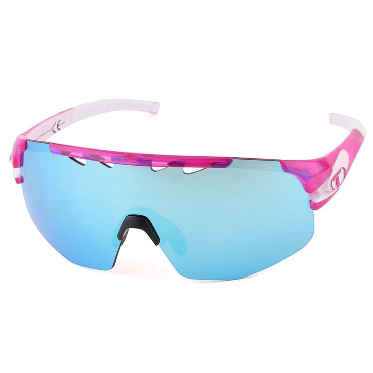 Tifosi Optics Sledge Lite Sunglasses Crystal Pink - Clarion Blue/AC Red/Clear