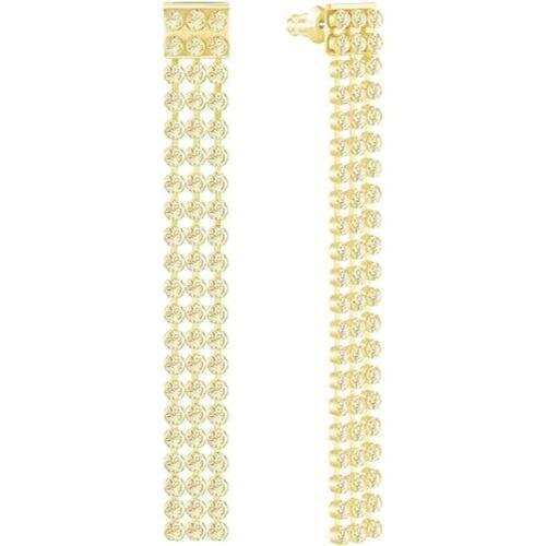 Swarovski Women`s Earrings Fit Gold Plated Long Dangle with Crystals 5364807