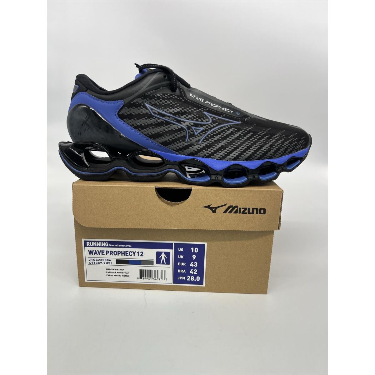 Mizuno Prophecy 12-color Blk/blue/ Gray 4113879H5J Men s Size 10usa Made Vietnam