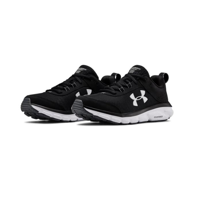 Under Armour Charged Assert 8 Black Sneaker Women`s N2189 Size 9.5