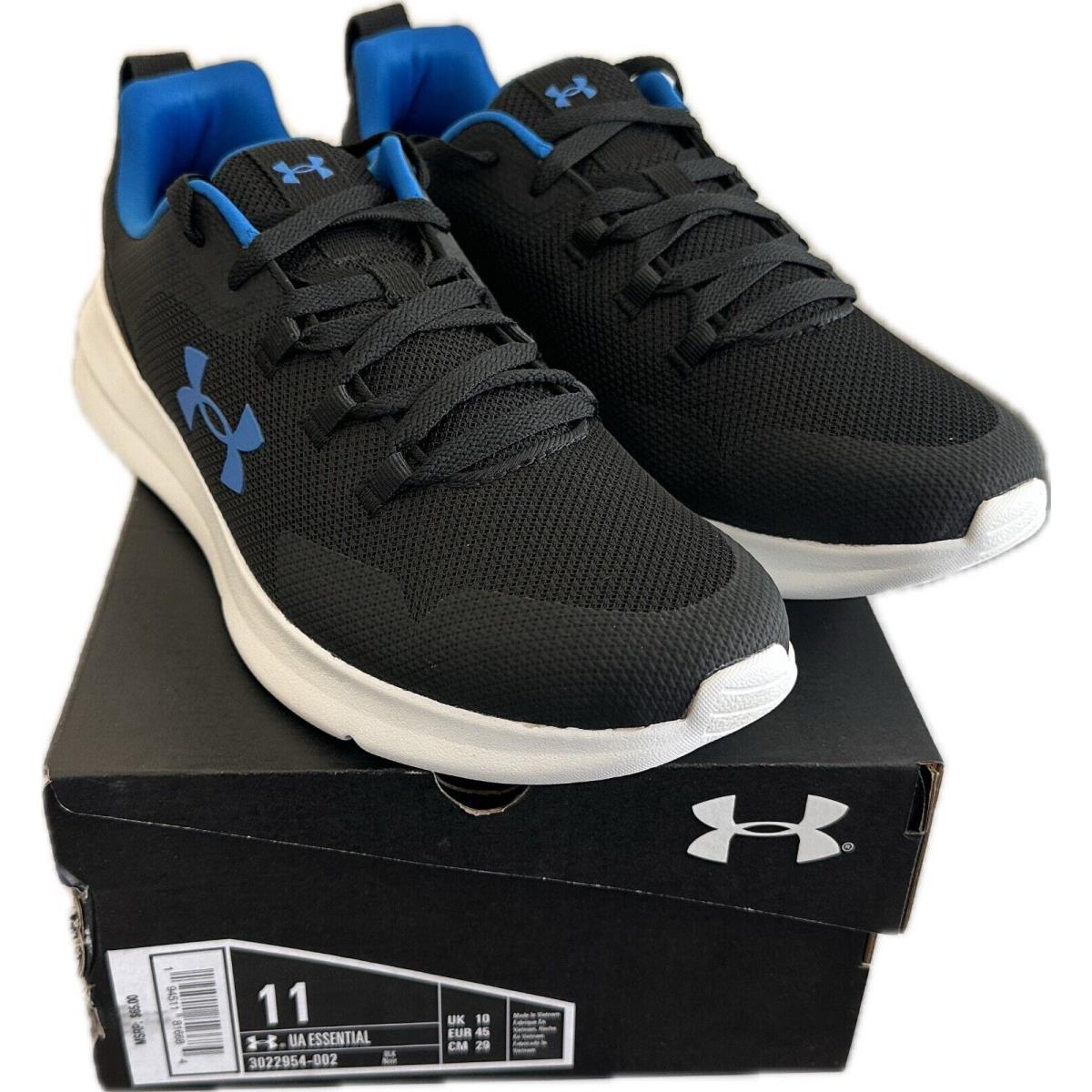 Under Armour 3022954-002 Essential Size 11 Black Photon Blue /