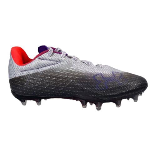 Under Armour Blur Smoke Halo Grey Metallic Football Cleat 3025123-100 Women`s 11