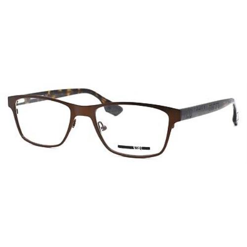 Mcq Alexander Mcqueen MQ0050O 002 Unisex Eyeglasses 53-18-150 Brown / Havana