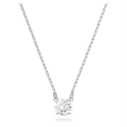 Swarovski Attract Necklace Round Cut White Rhodium Plated -5408442