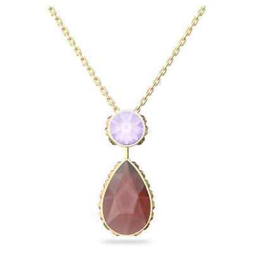 Swarovski Orbita Necklace Drop Cut Crystal Gold-tone Plated 5619786