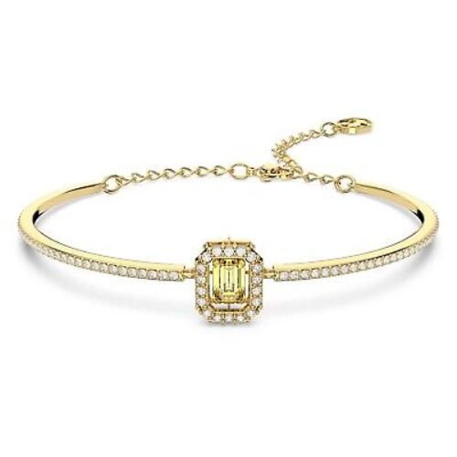 Swarovski Zirconia Millenia Bangle Octagon Cut Yellow Gold-tone Plated 5638488