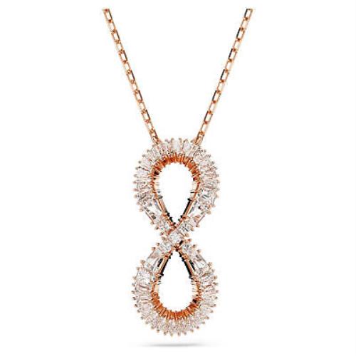 Swarovski Zirconia Hyperbola Pendant Infinity White Rose Gold-tone 5677623