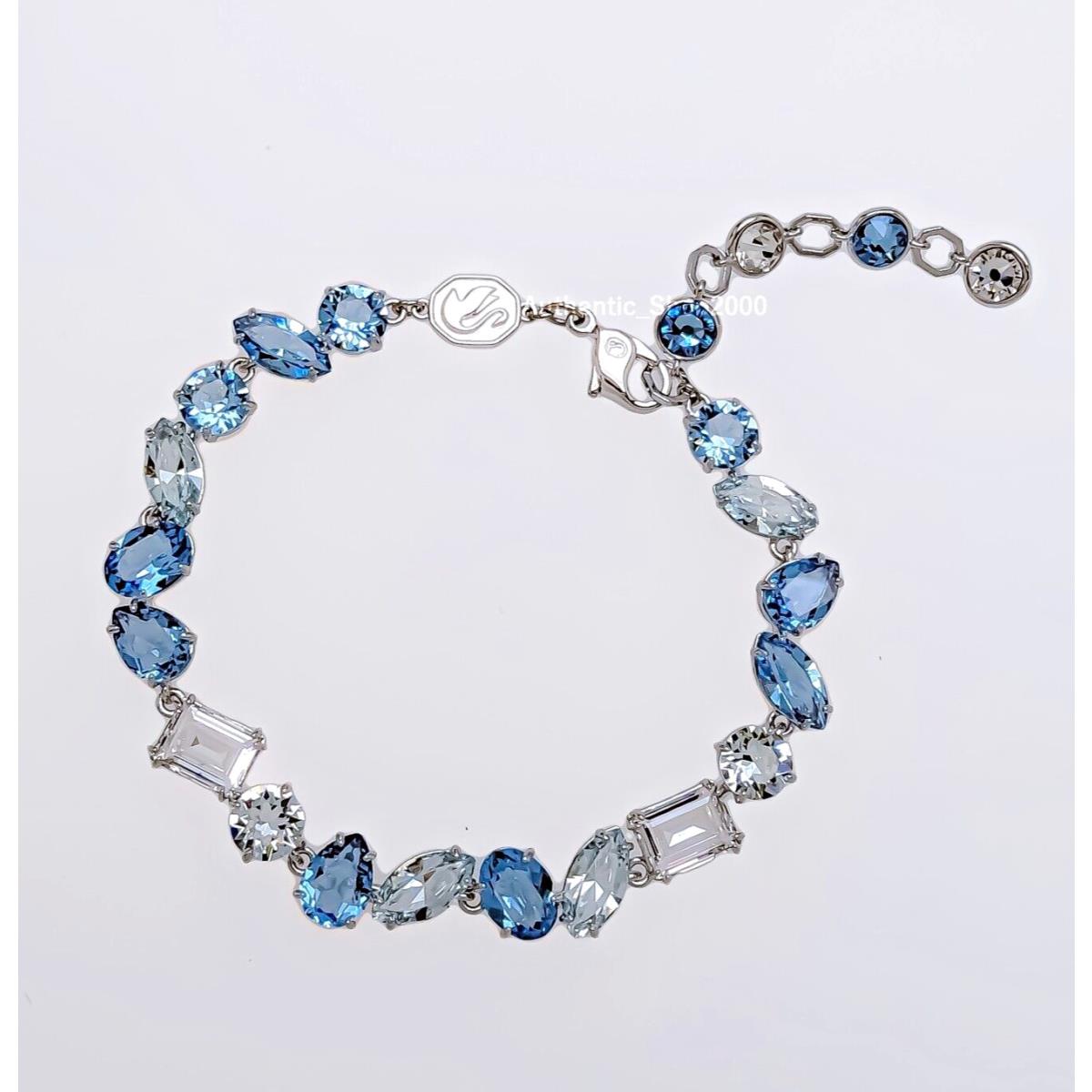 Swarovski Rhodium Blue Mix Crystals Gema Bracelet 5666018