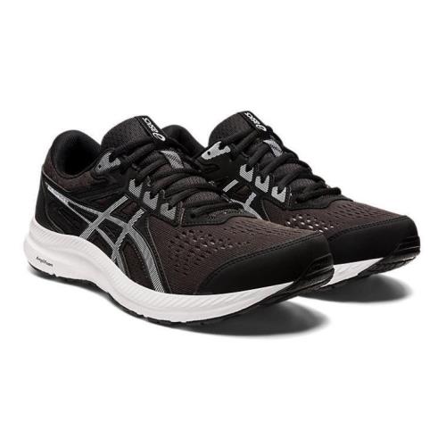 Asics Men`s Lightweight Breathable Running Sneakers Med and Extra Wide Width Black White