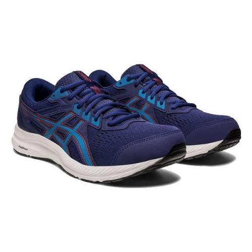 Asics Men`s Lightweight Breathable Running Sneakers Med and Extra Wide Width Blue