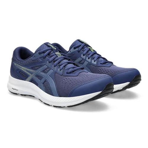 Asics Men`s Lightweight Breathable Running Sneakers Med and Extra Wide Width Navy