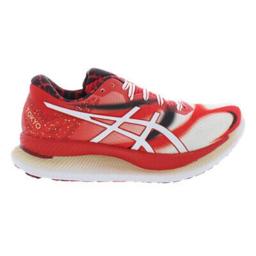 Asics Glideride Tokyo Womens Shoes - White/Classic Red, Full: White/Classic Red