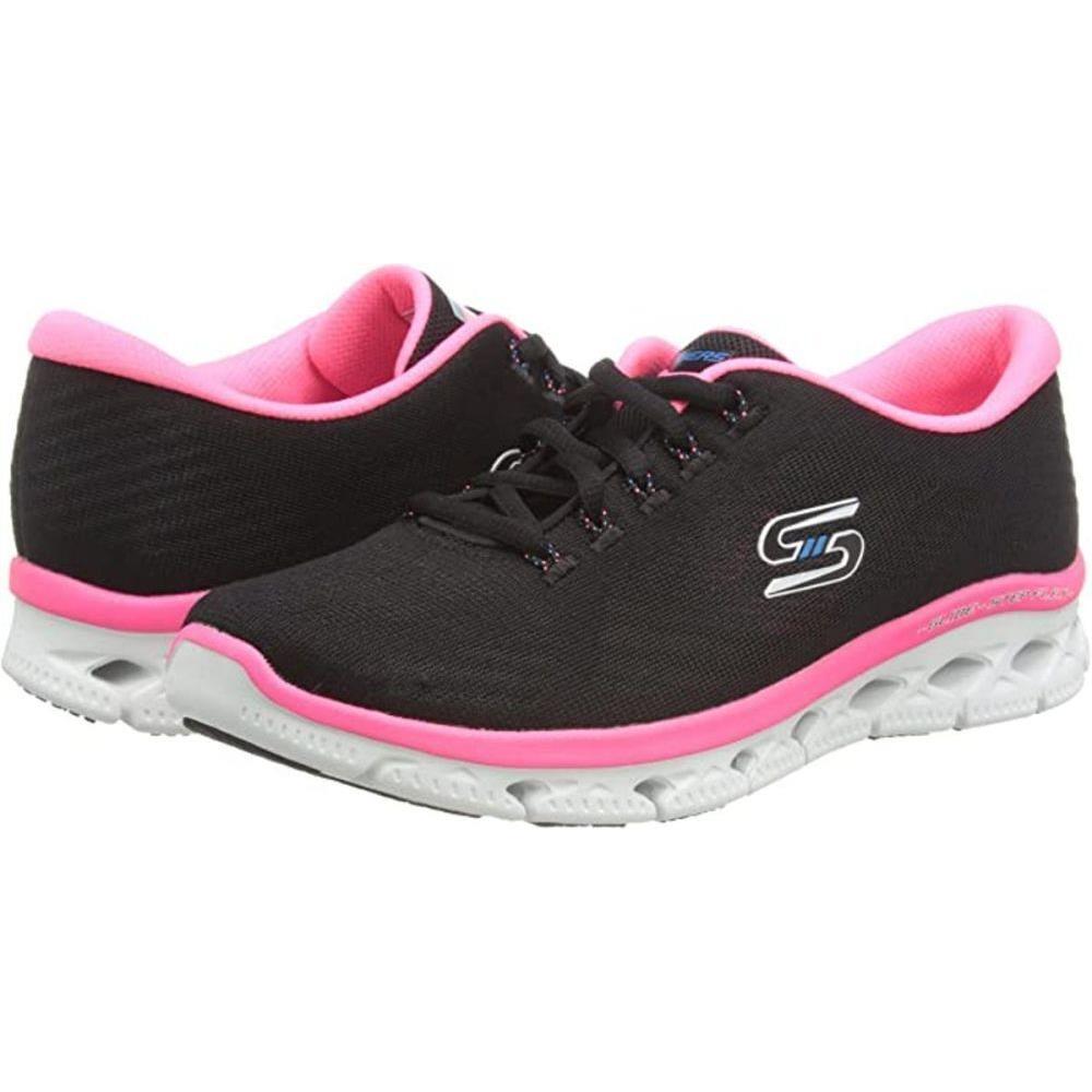 Woman Skechers Glide Step Flex Sheer Virtue 104309 Color Black/pink