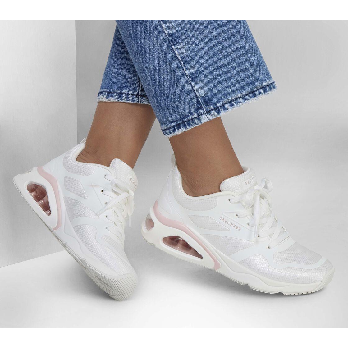 Woman Skechers Tres Air Uno Revolution Airy 177420 Color White