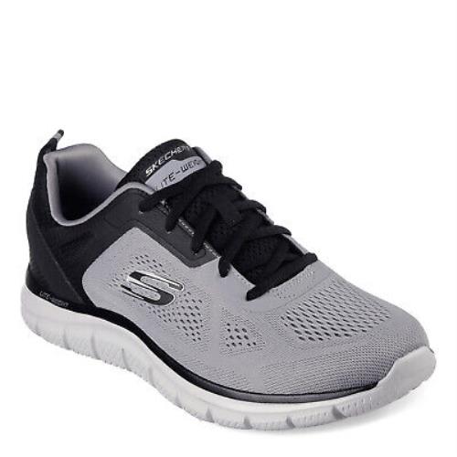 Men`s Skechers Track Broader Sneaker - Wide Width 232698W-GYBK Grey/black Fab