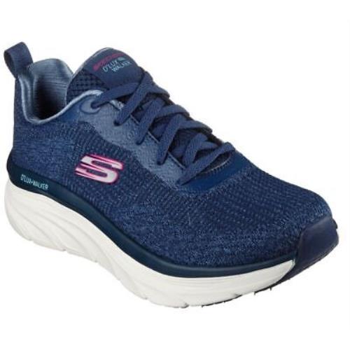 Skechers Relaxed Fit: D`lux Walker Daily Beauty Navy Fashion Cushioned Sneakers