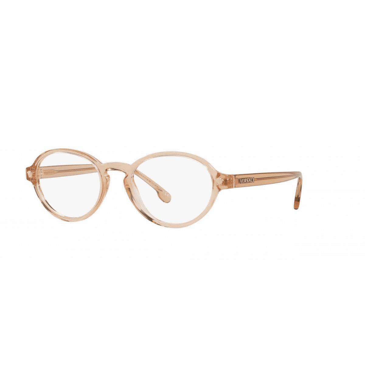 Versace VE3259 5215 Eyeglass Frames Transparent Light Brown New/authentic